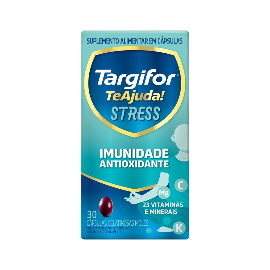 Targifor Polivitamínico Te Ajuda Stress Imunidade Antioxidante 30 Cápsulas