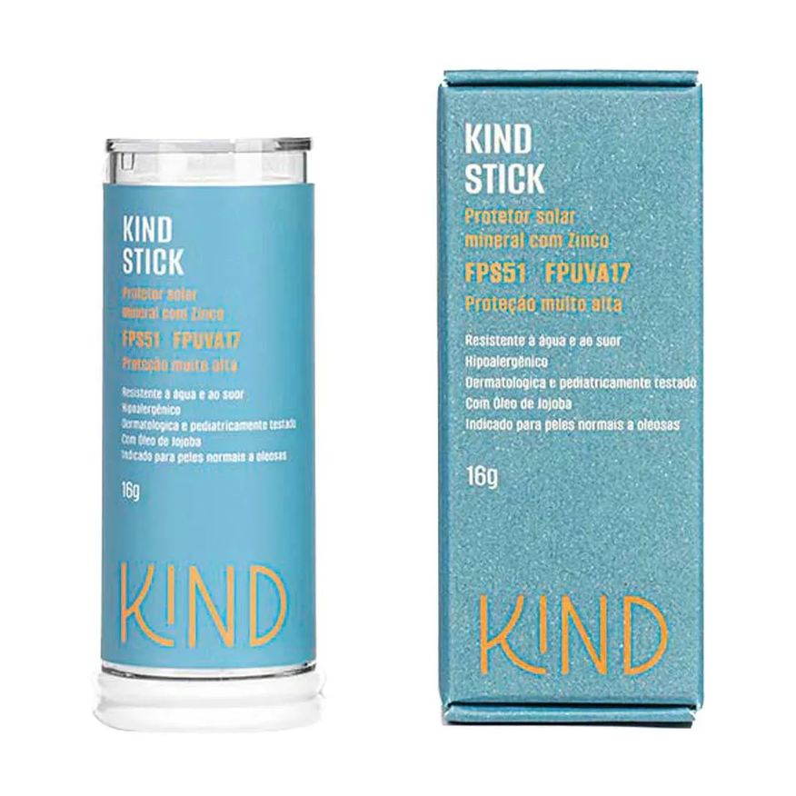 Kind Beauty Proteção Solar Kind Stick - Mineral com Zinco - Fps51 Fpuva17 1 Unidades
