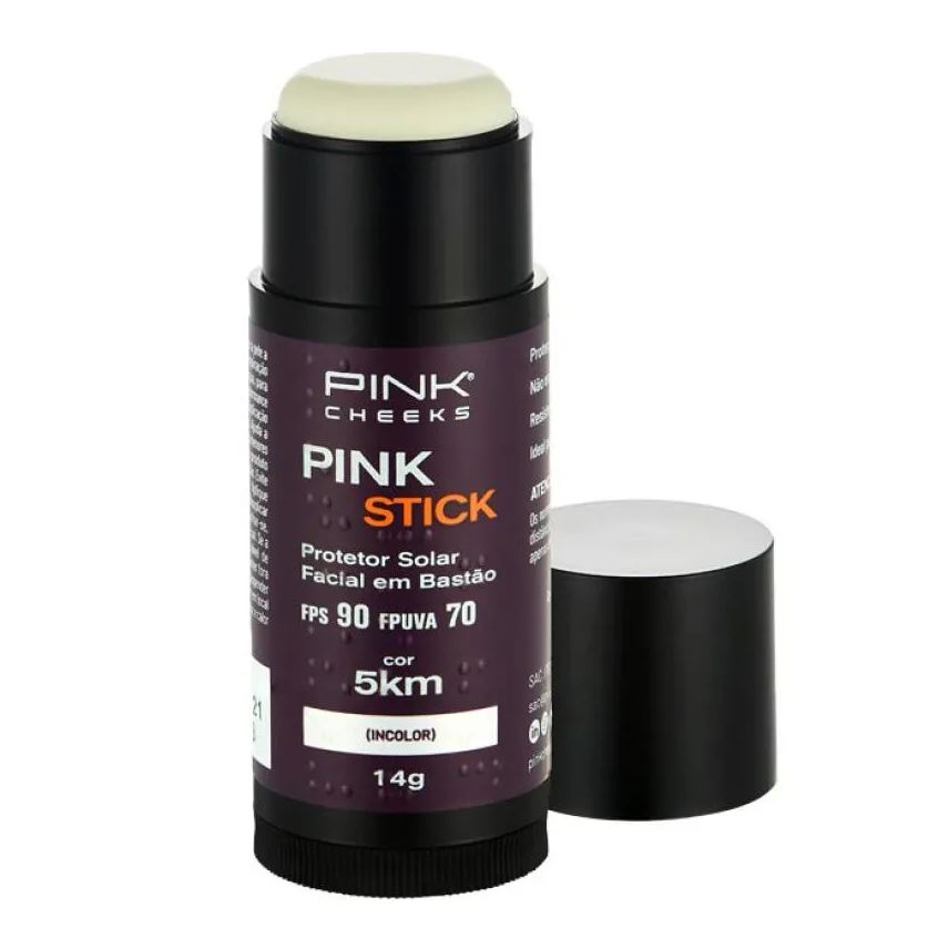 Pink Cheeks Protetor Solar Facial com Cor Pink Stick Fps90 5KM