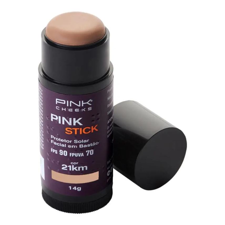 Pink Cheeks Protetor Solar Facial com Cor Pink Stick Fps90 21km