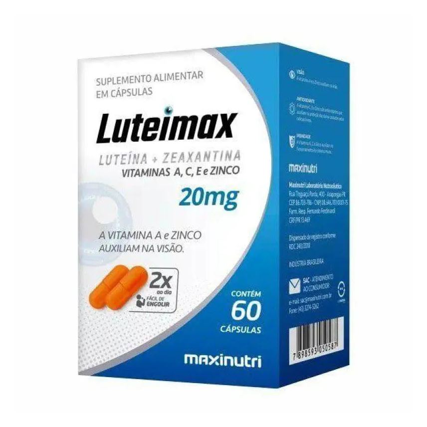Maxinutri Luteimax Luteína e Zeaxantina 60 Cápsulas