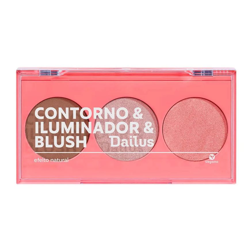Dailus Paleta de Contorno & Iluminador & Blush Pele de Milhões 2 1 Unidades