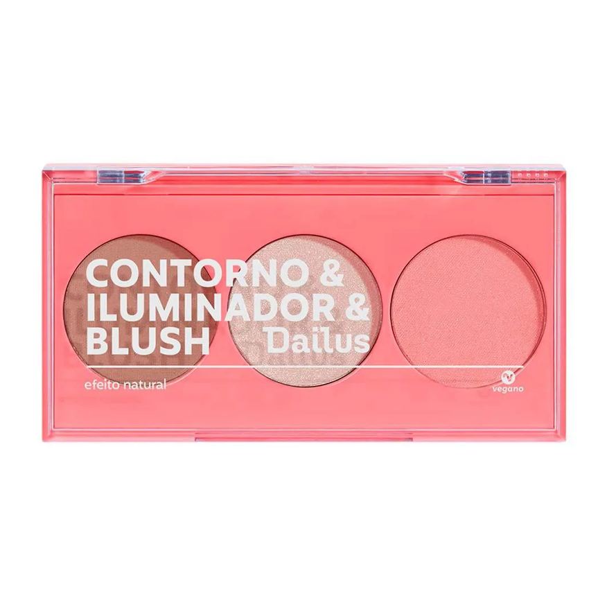 Dailus Paleta de Contorno & Iluminador & Blush Pele de Milhões 1 1 Unidades
