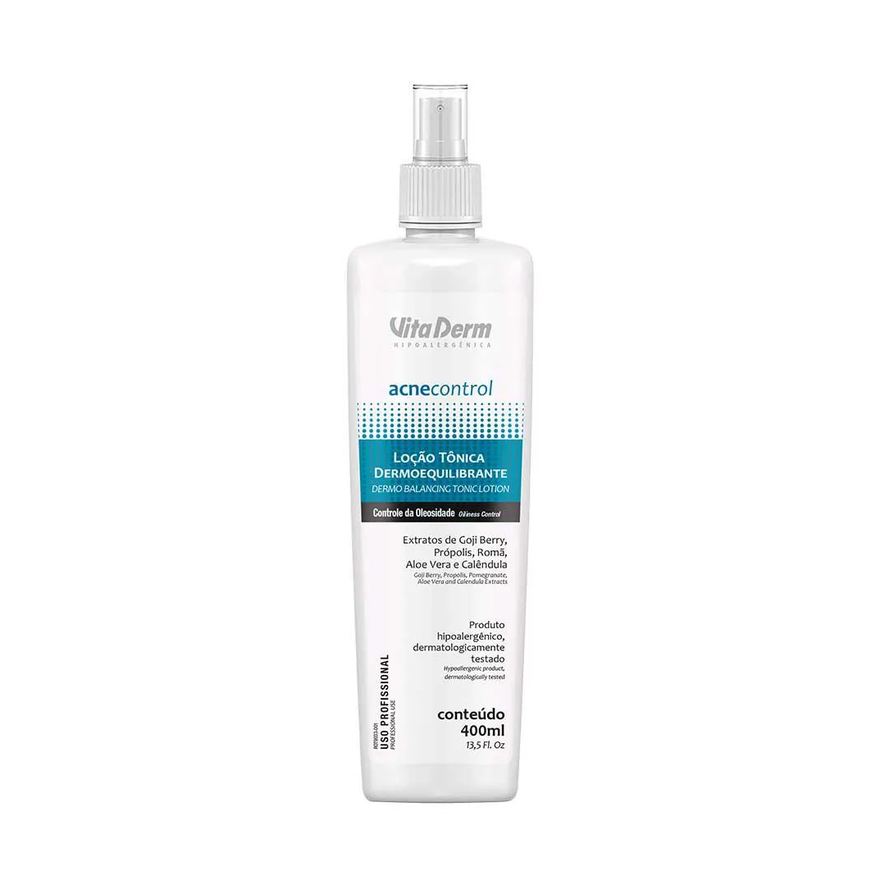 Vita Derm Loção Tônica Dermoequilibrante – Acne Control Profissional 400ml