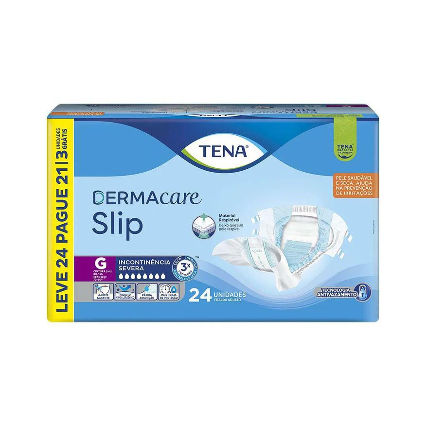 Tena Fralda Geriátrica Dermacare Slip G 24 unidades