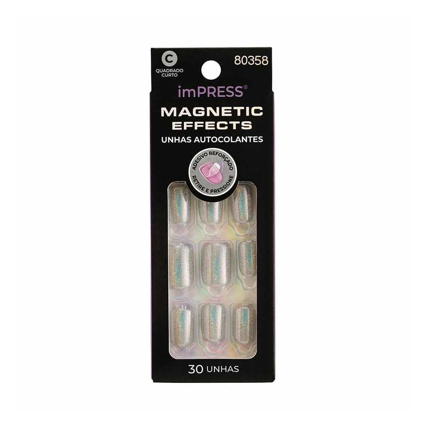 Impress Unhas Autocolantes Magnetic Effects The Good Days - Quadrado Curto 1 Unidades