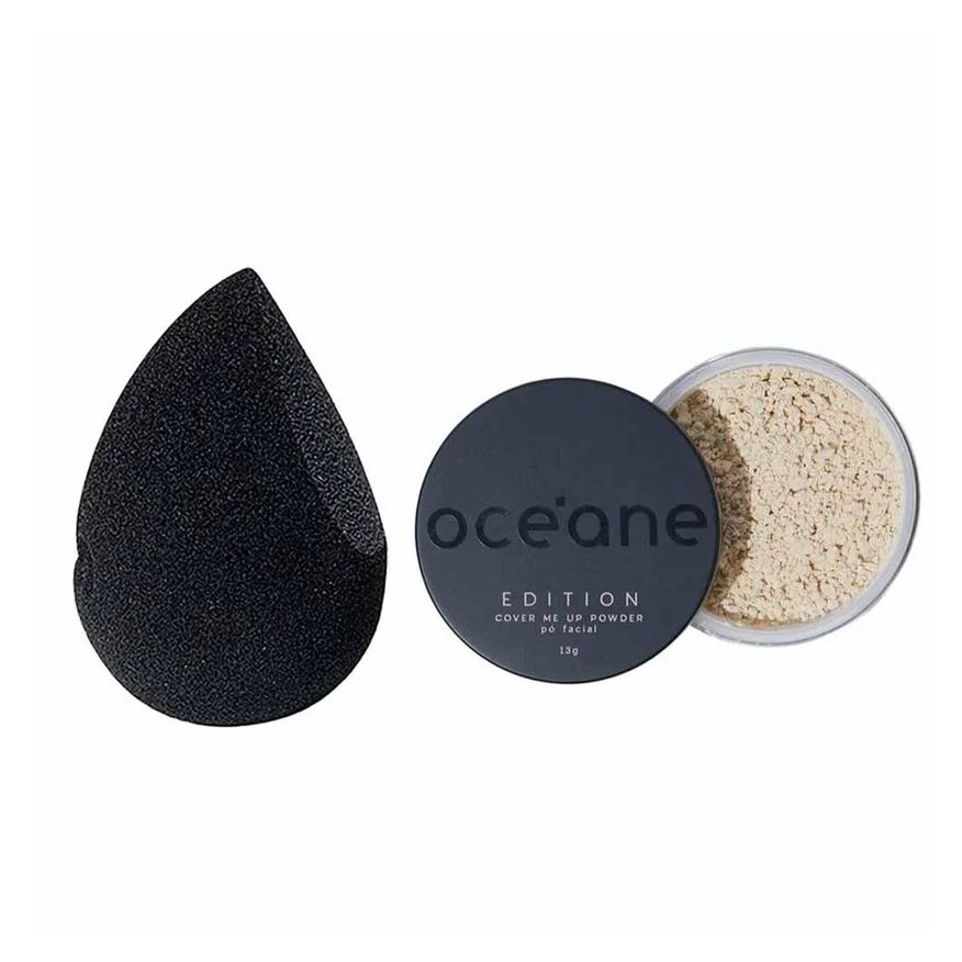 Océane Kit - Pó Solto Facial + Esponja de Maquiagem