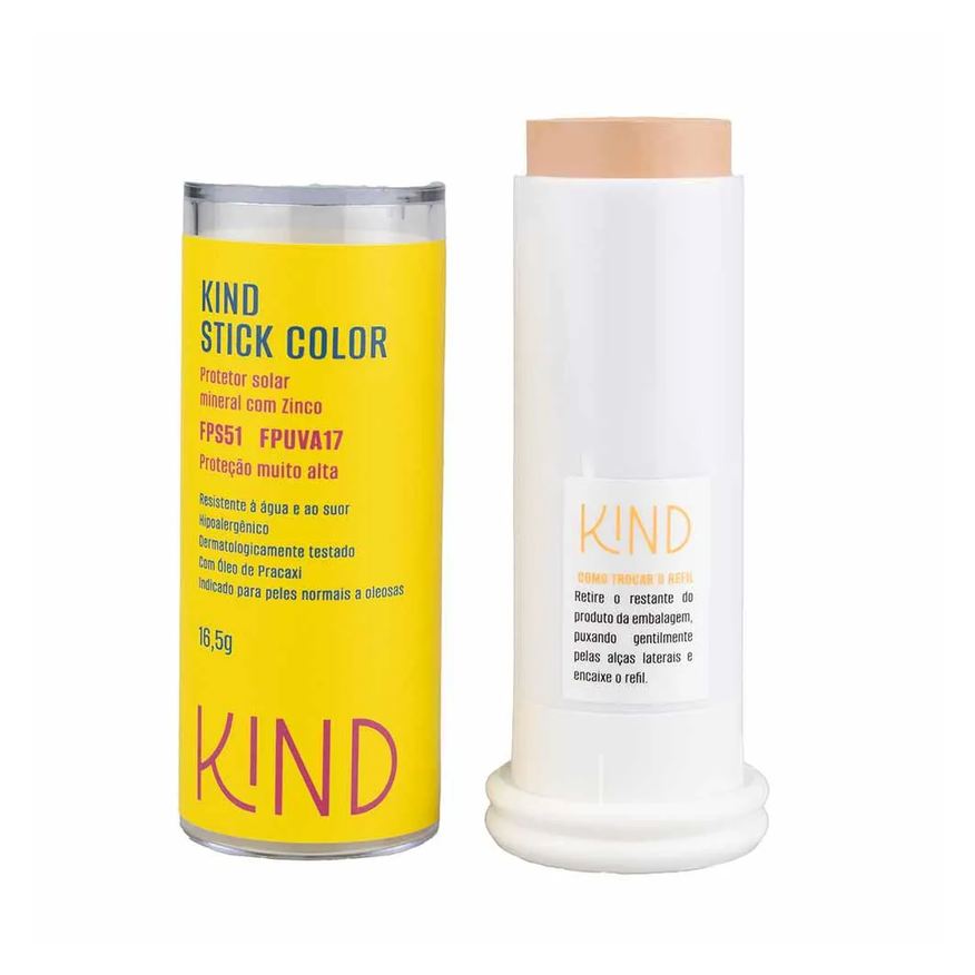 Kind Beauty Proteção Solar Facial Stick Color Fps 51 e Fpuva 17 K30
