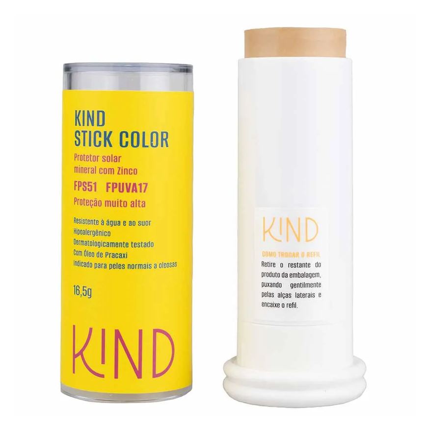 Kind Beauty Proteção Solar Facial Stick Color Fps 51 e Fpuva 17 K50