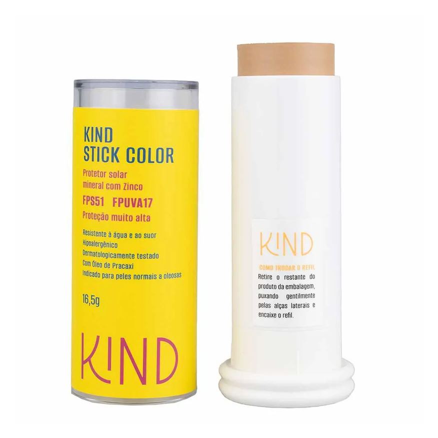 Kind Beauty Proteção Solar Facial Stick Color Fps 51 e Fpuva 17 K60