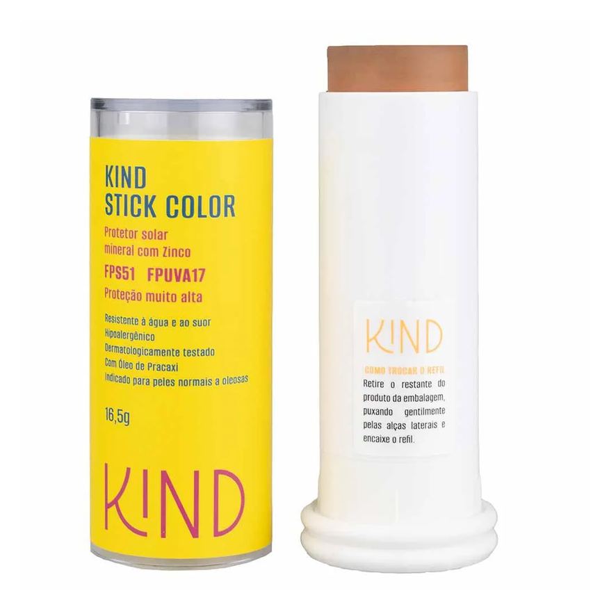 Kind Beauty Proteção Solar Facial Stick Color Fps 51 e Fpuva 17 K110