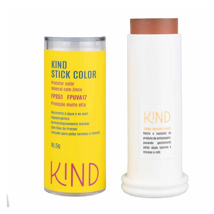 Kind Beauty Proteção Solar Facial Stick Color Fps 51 e Fpuva 17 K130