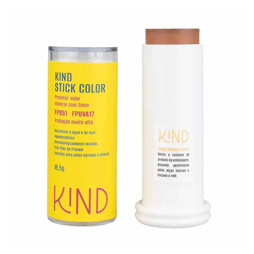 Kind Beauty Proteção Solar Facial Stick Color Fps 51 e Fpuva 17 K140