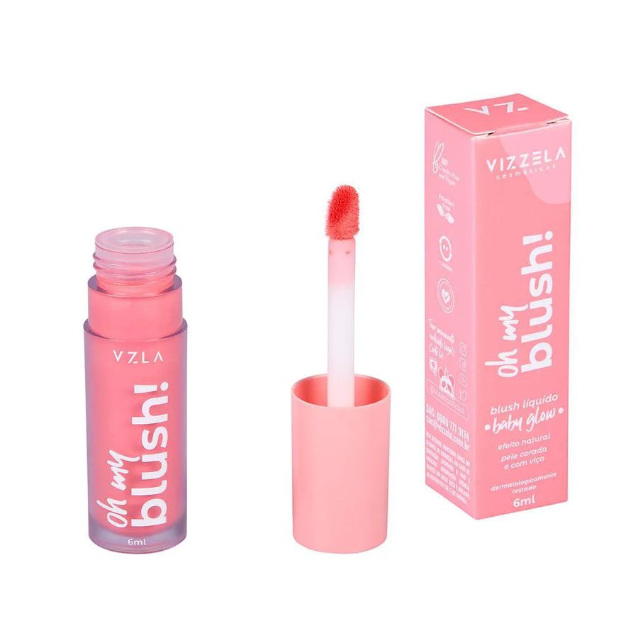 Vizzela Blush Líquido Oh My Blush Baby Glow