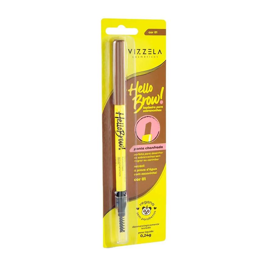Retrátil Lapiseira para Sobrancelhas Vizzela Hello Brow 01