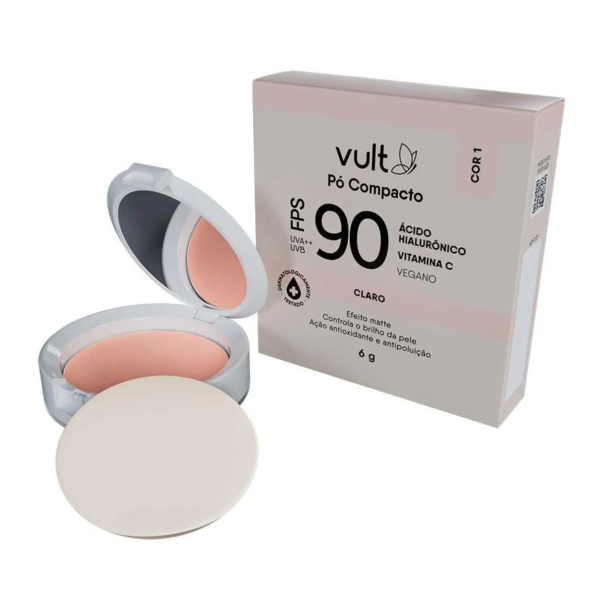 Vult Pó Compacto Facial Fps90 Claro