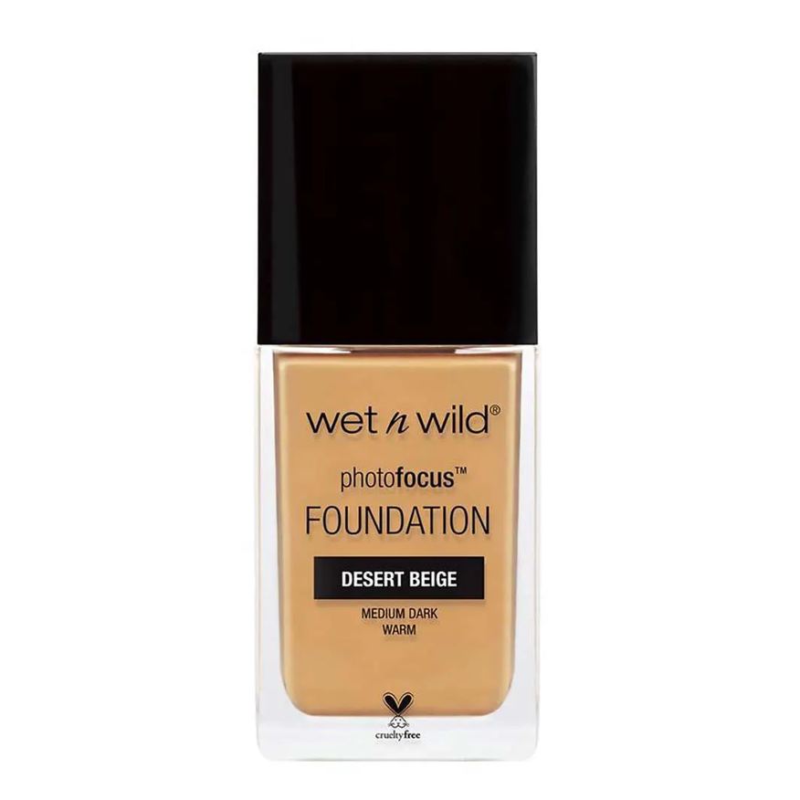 Wet N Wild Base Líquida Matte Alta Cobertura - Photo Focus Foundation Desert Beige
