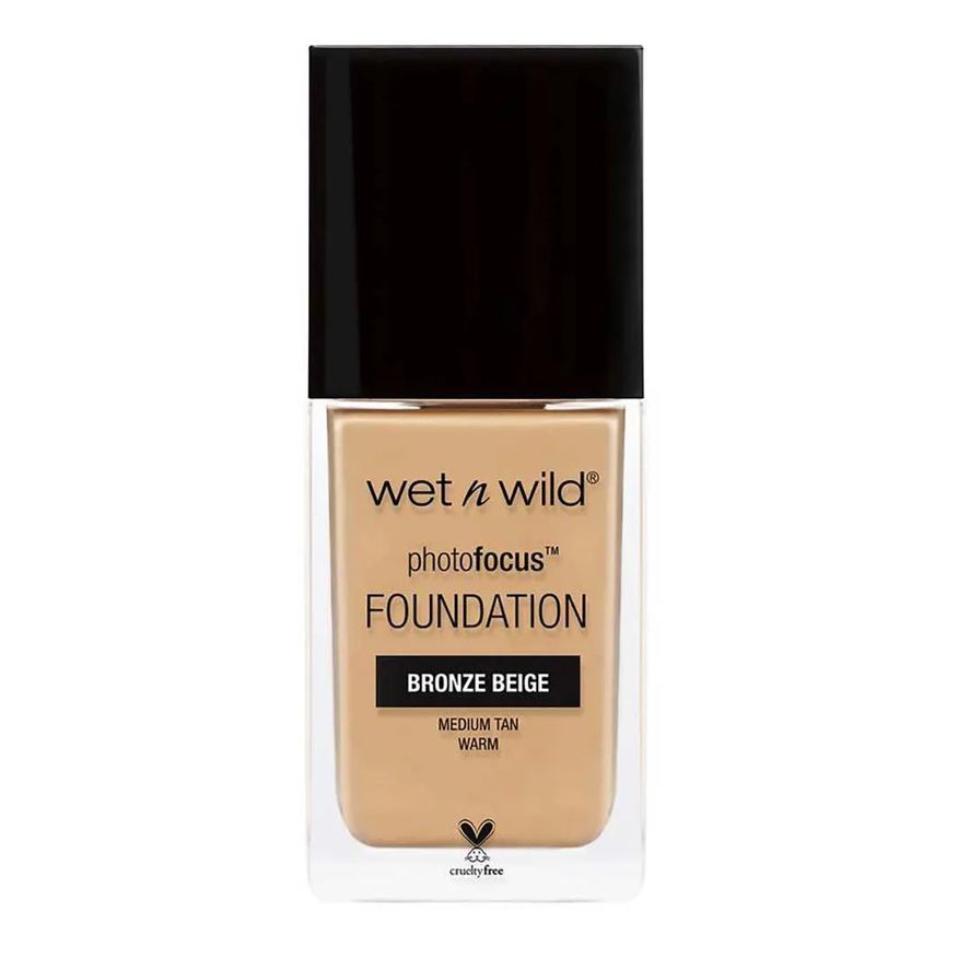 Wet N Wild Base Líquida Matte Alta Cobertura - Photo Focus Foundation Bronze Beige