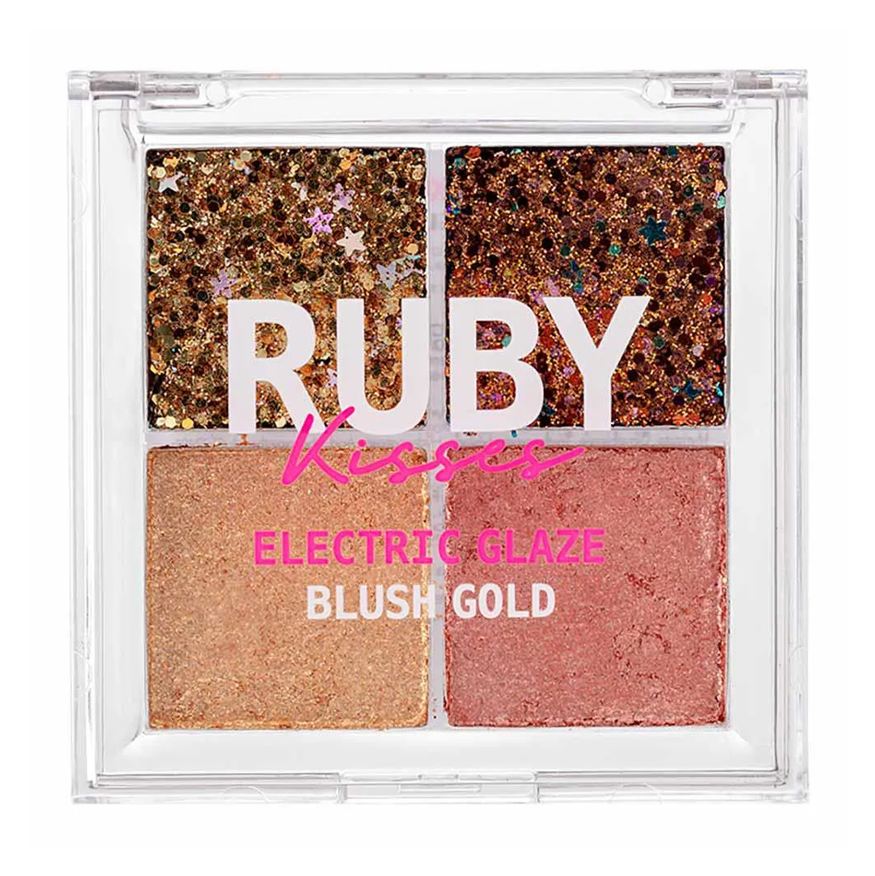 Ruby Kisses Paleta de Sombras - Glitter Electric Glaze 5,6g Blush Gold