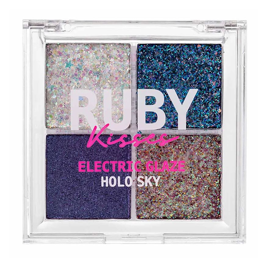 Ruby Kisses Paleta de Sombras - Glitter Electric Glaze 5,6g Holo SKY