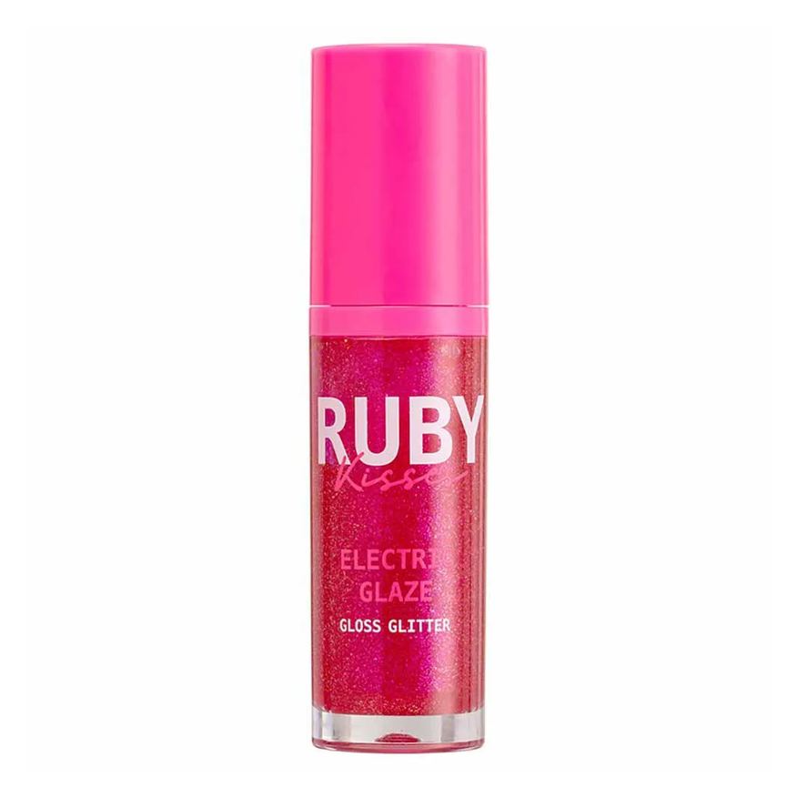 Ruby Kisses Gloss Glitter - Electric Glaze Fuchsia