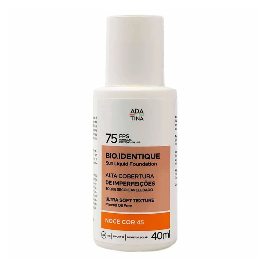Ada Tina Protetor Solar com Cor Alta Cobertura Bio.identique Fps75 45 Noce