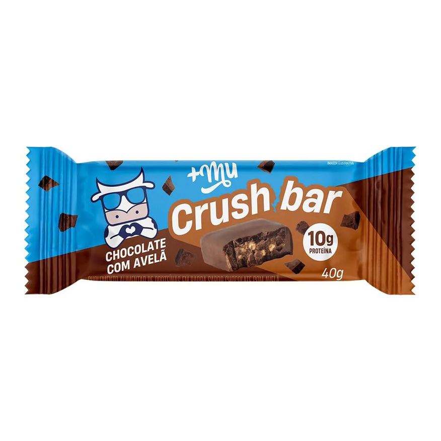 Mais Mu Barrinha de Proteína Crushbar +Mu Avelã 40g