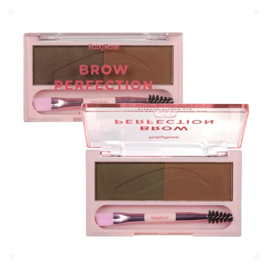 Ruby Rose Sombra para Sobrancelhas Duo Brow Perfection Dou 03 Hb-e2501-3