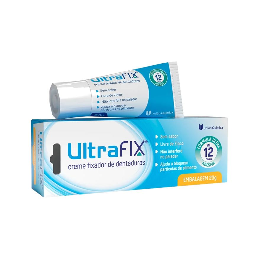 Fixador Creme de Dentadura UltraFix Sem Sabor 20g