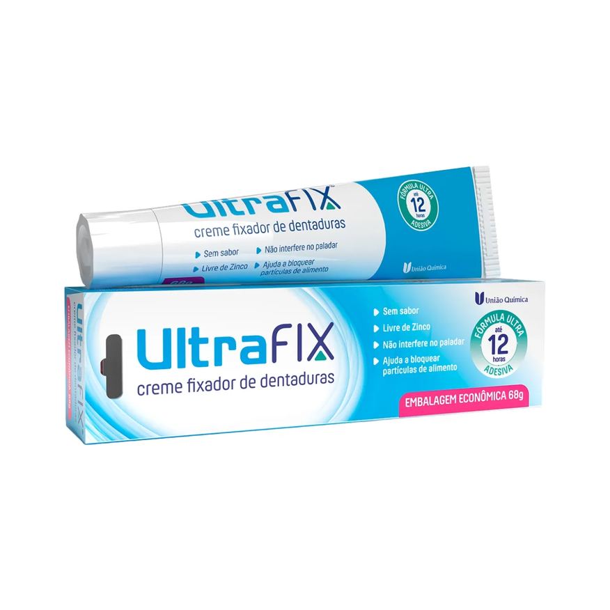 Fixador Creme de Dentadura UltraFix Sem Sabor 68g