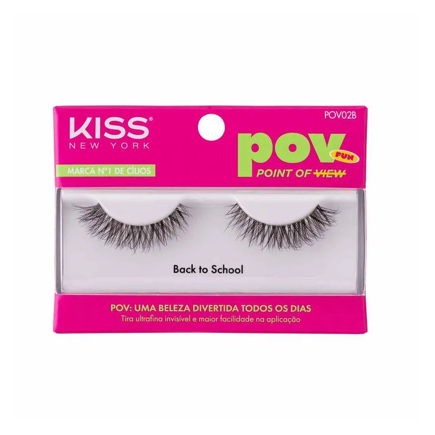 Kiss New York Cílios Postiços Kiss Ny Pov Back To School - 02B