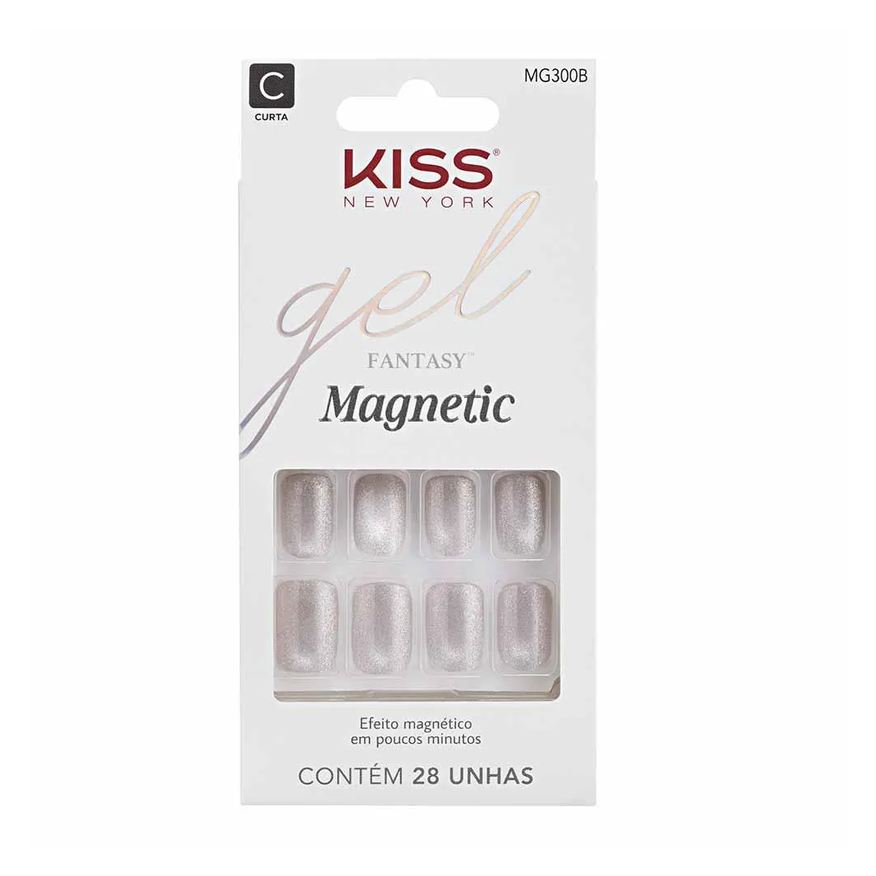 Kiss New York Unhas Postiças Kiss Ny Gel Fantasy Magnetic - Nail Crystal