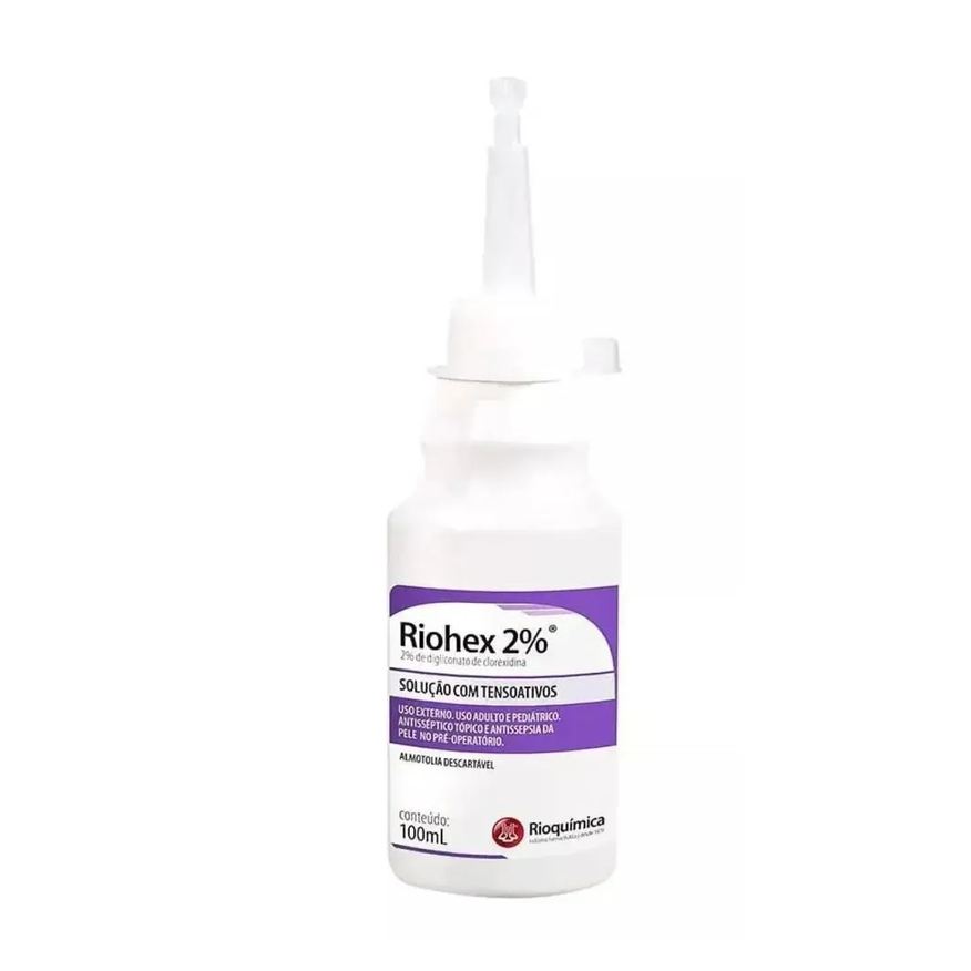 Rioquímica Riohex Clorexidina 2% Solução C/Tensoat - 100ml