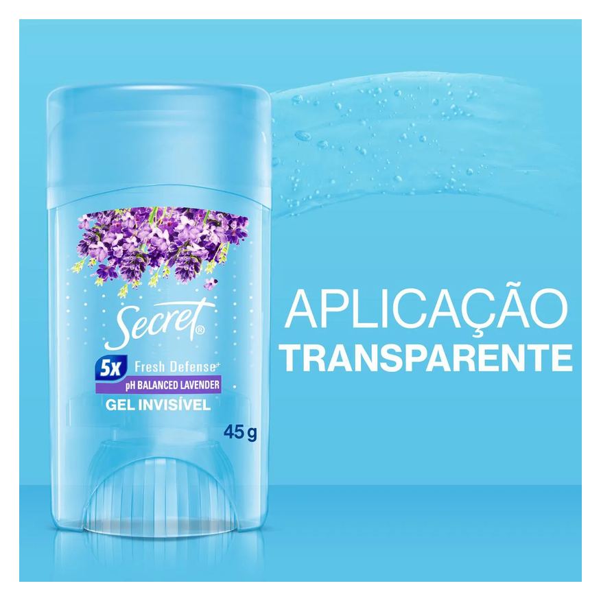 Twist Desodorante Stick em Gel Secret pH Balanceado Lavander 48h 45g