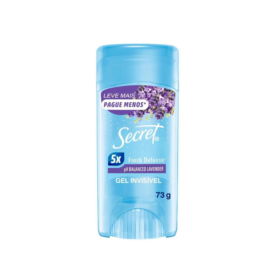 Antitranspirante Desodorante Stick Gel Secret pH Balanced Lavanda Feminino 48h 73g