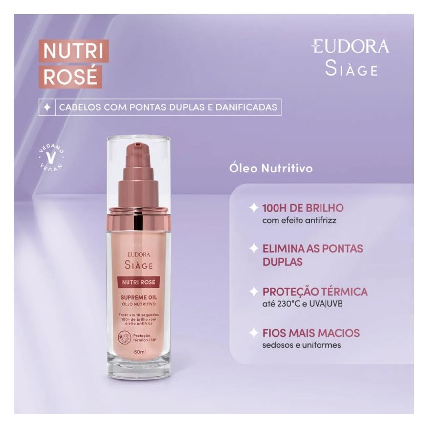 Capilar Óleo Siàge Nutri Rose 60ml