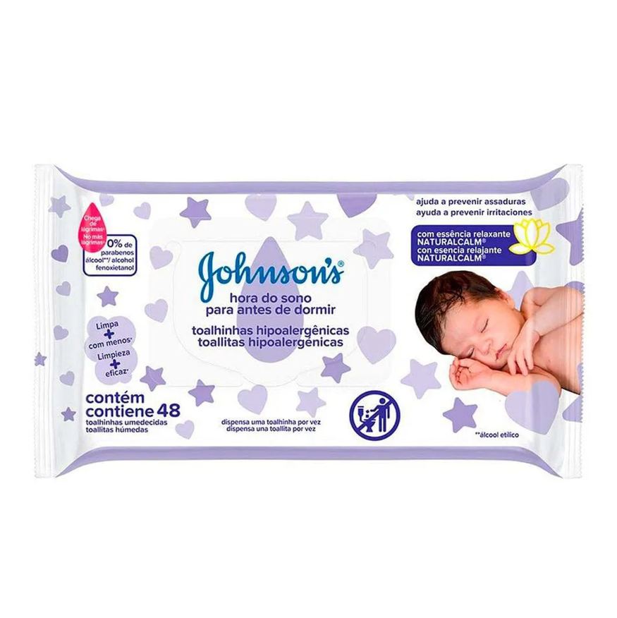 Johnson's Baby Lenços Umedecidos Hora do Sono 48 Unidades