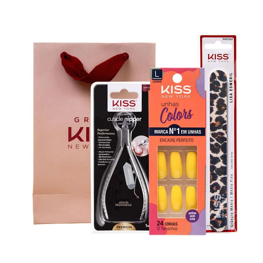 Kiss New York Kit Wild Yellow Nails
