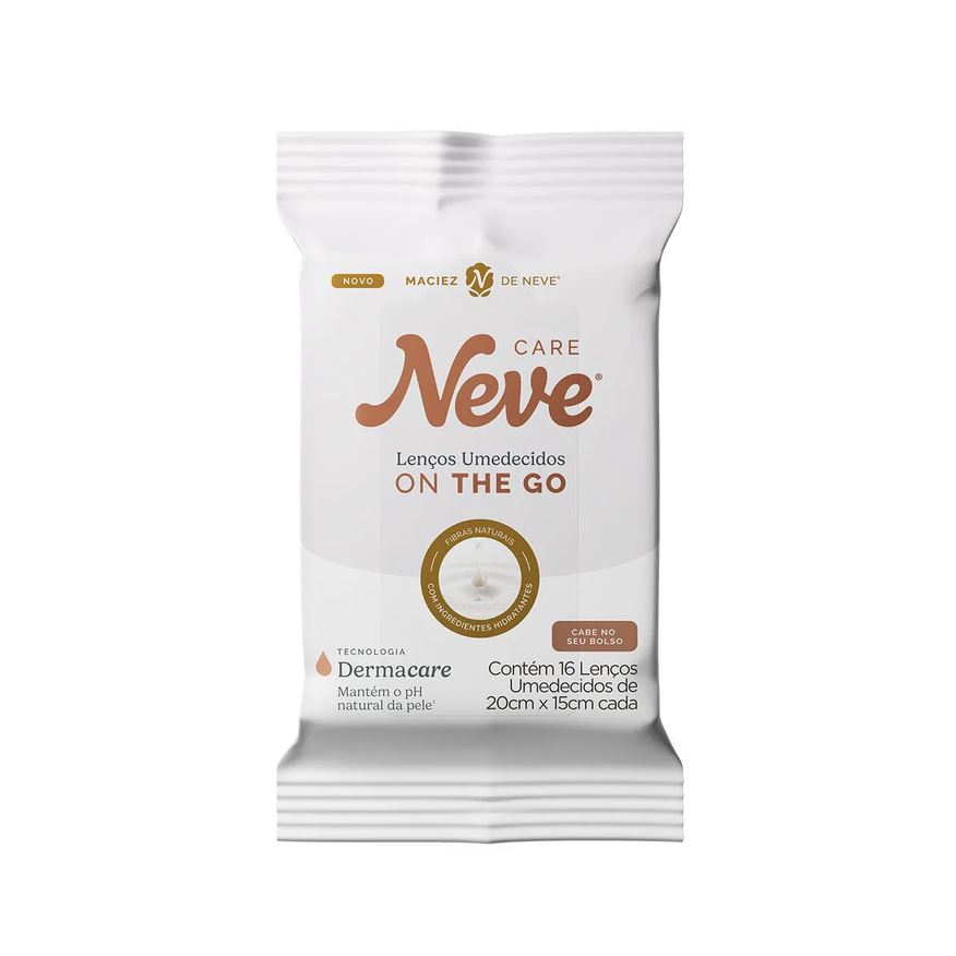 Umedecido Lenço Neve Dermacare On The Go 16 Unidades