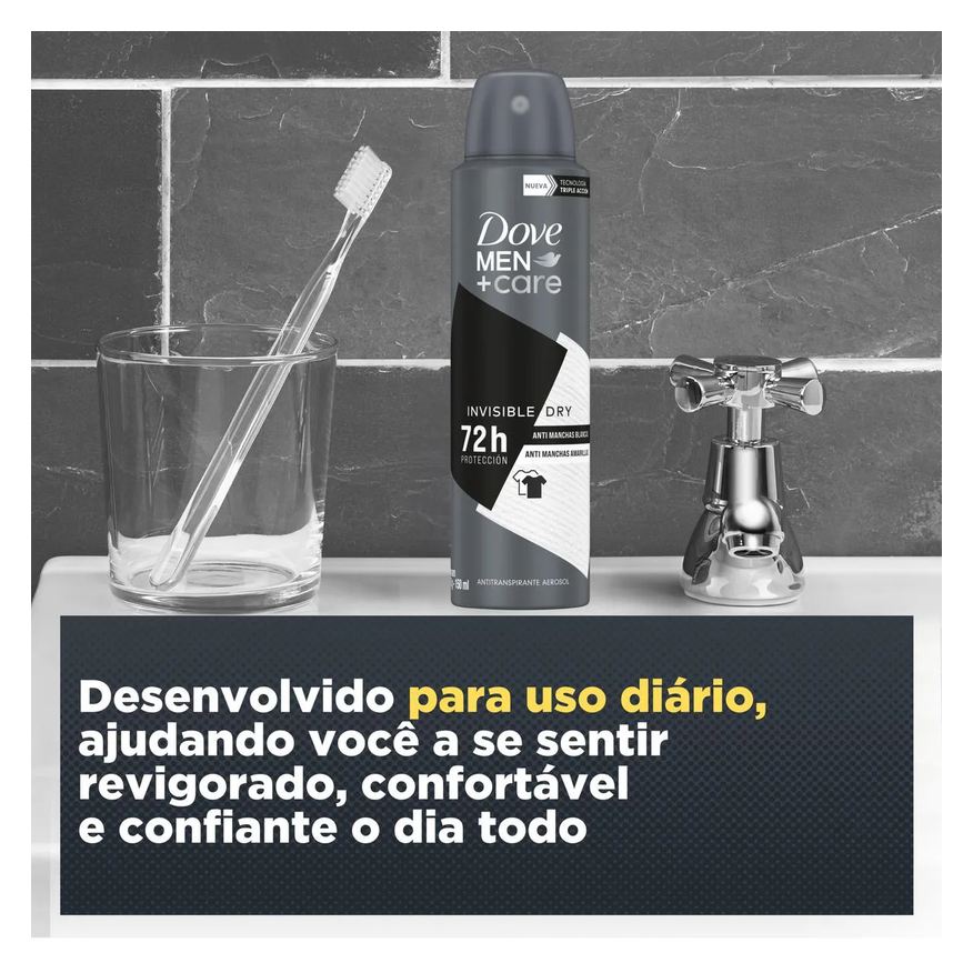 Dove Men Desodorante Antitranspirante Aerosol +Care Invisible Dry 72h 150ml