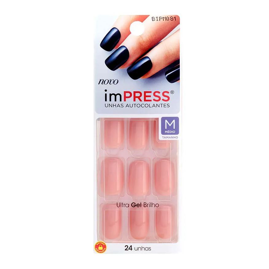 Kiss New York Unhas Autocolantes Impress - Color Médio Sea Breeze