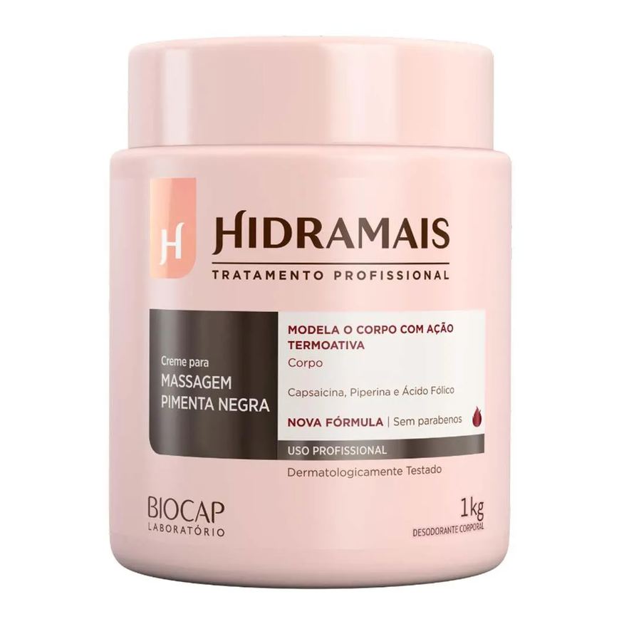 Hidramais Creme Ativador para Massagem – Pimenta Negra 1kg