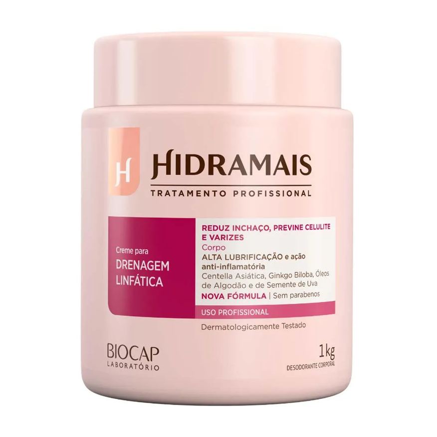 Hidramais Creme para Drenagem Linfática Profissional 1kg