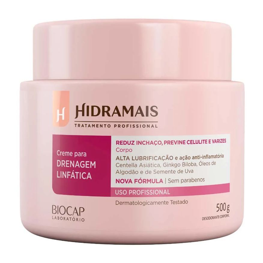 Hidramais Creme para Drenagem Linfática Profissional 500g