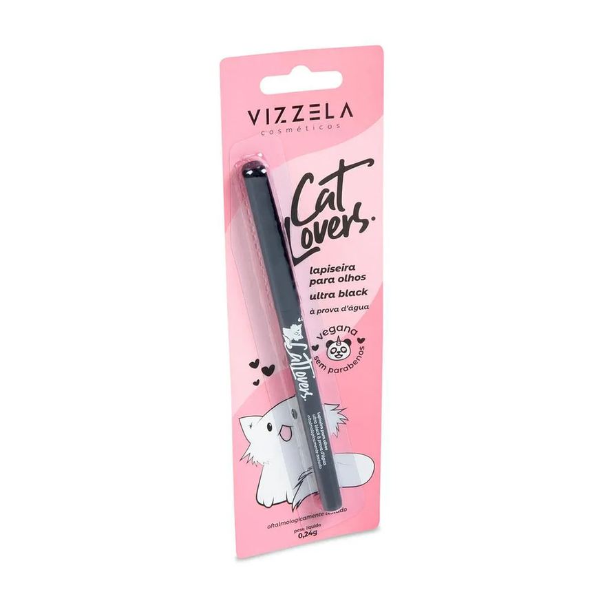 para Lapiseira Olhos Vizzela Cat Lovers Preta