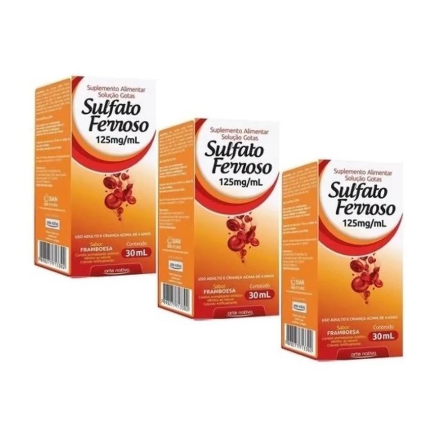 Arte Nativa Sulfato Ferroso Gts 30ml 3 Unidades