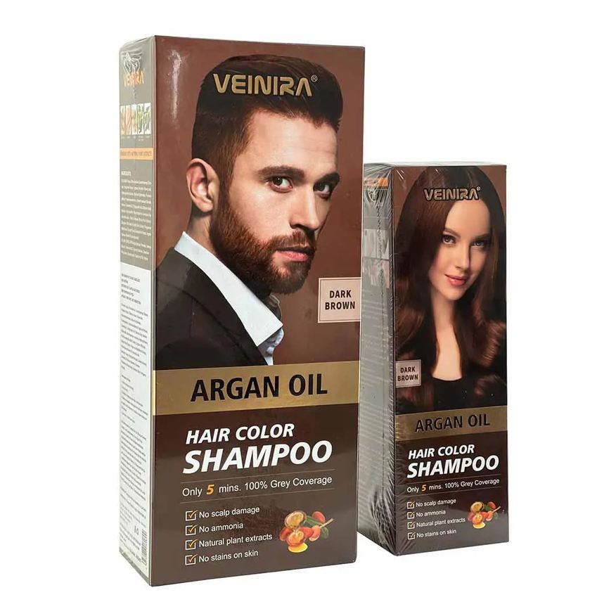 Veinira Hair Color Shampoo Tonalizante Castanho Escuro