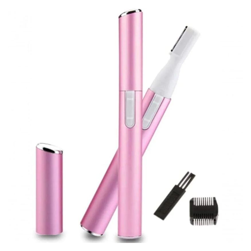 Aparador Depilador Feminino Facial Pelos Portátil Caneta Rosa