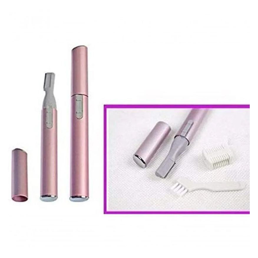 Aparador Depilador Feminino Facial Pelos Portátil Caneta Rosa
