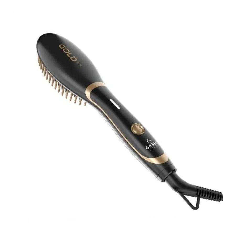 Ga.Ma Italy Escova Alisadora Gold Ion Mini Preto Bivolt